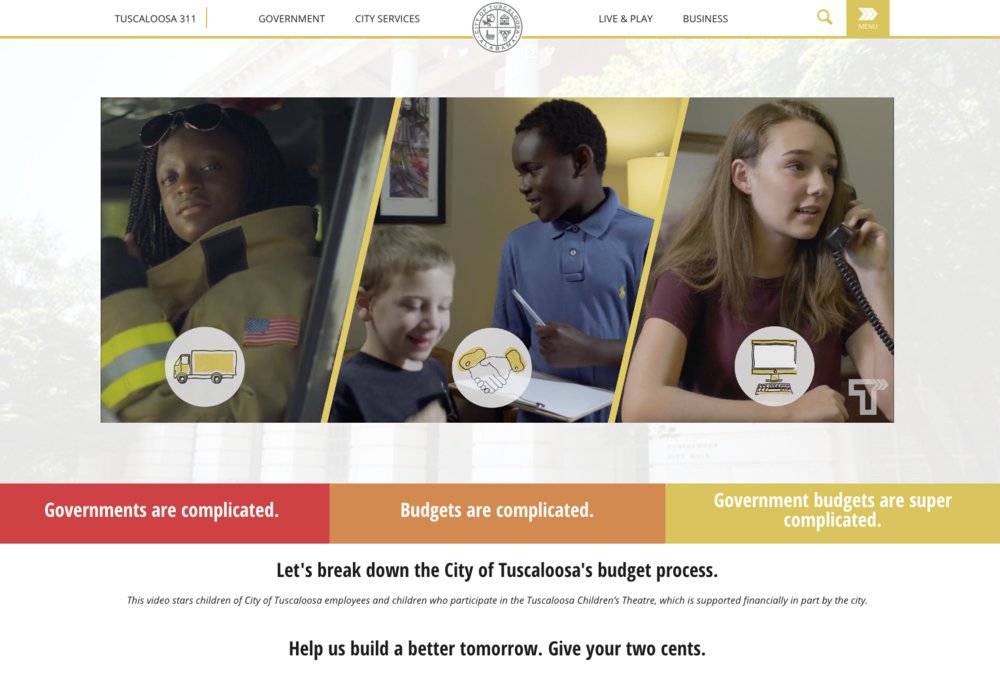 City of Tuscaloosa Provides More Options for Citizens to Participate in Budget Planning Process